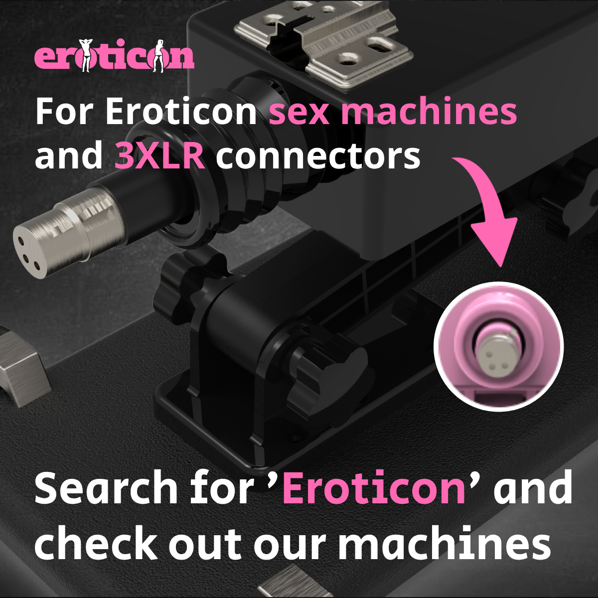 Pocket Pussy Attachment for on Eroticon Sex Machine