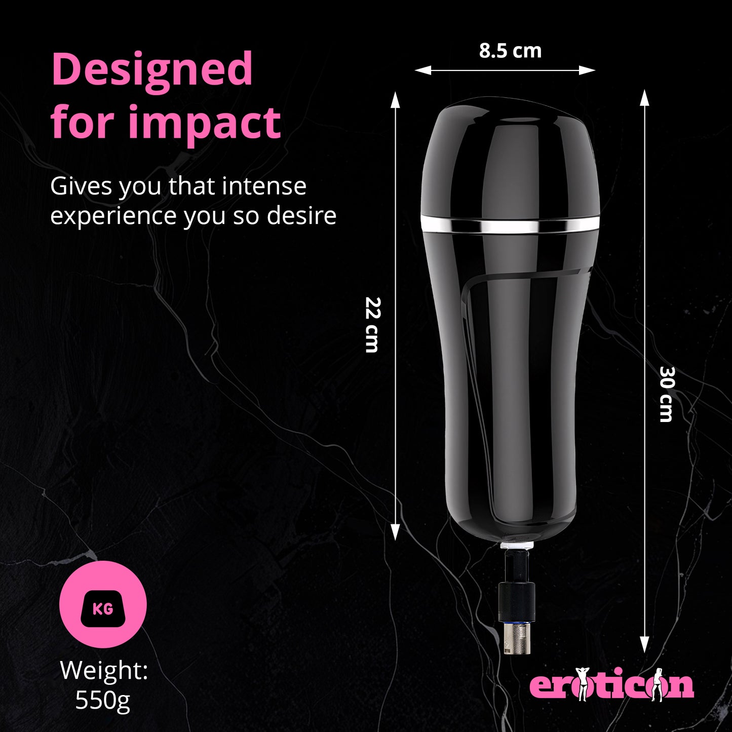 Pocket Pussy Attachment for on Eroticon Sex Machine
