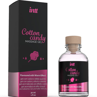 INTT – Gel de Massage  SAVEUR COTTON BABE À PAPA ET EFFET CHAUFFANT