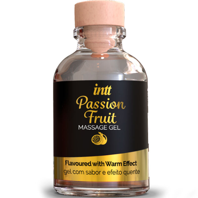 INTT – Gel de Massage  SAVEUR FRUIT DE LA PASSION AVEC EFFET CHALEUR