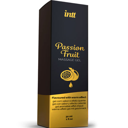 INTT – Gel de Massage  SAVEUR FRUIT DE LA PASSION AVEC EFFET CHALEUR