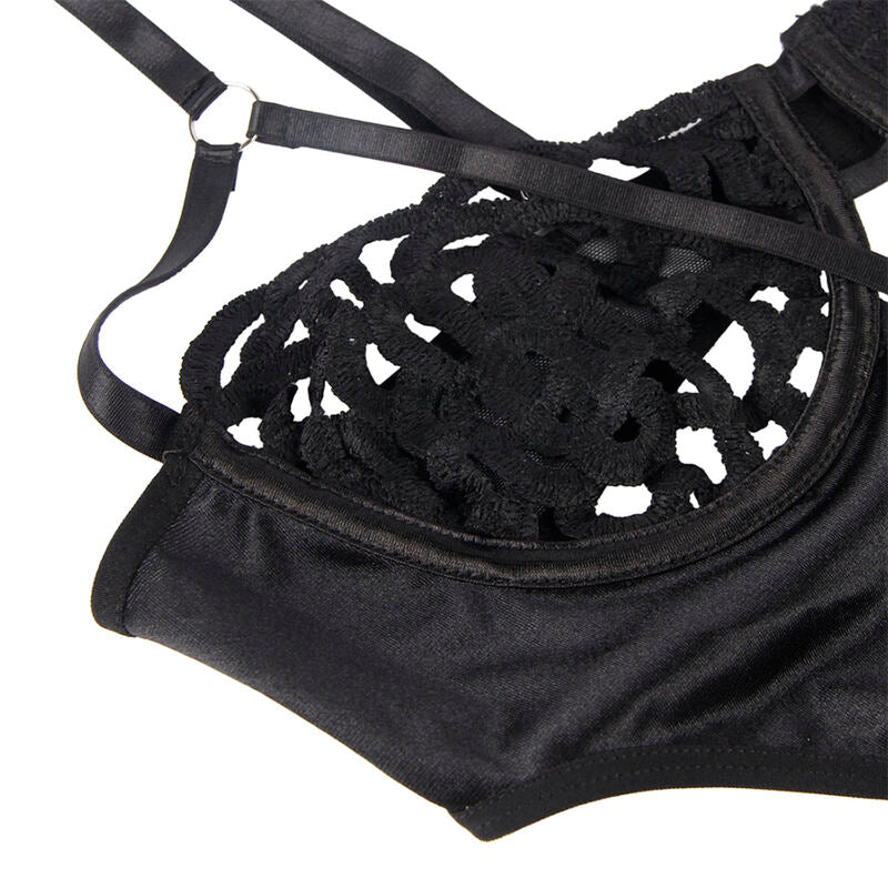 SUBBLIME - S/M *BLACK LACE SEXY BODYSUIT