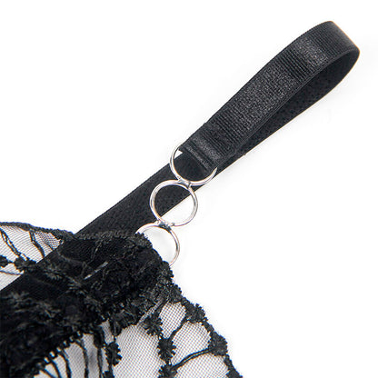 SUBBLIME - S/M *BODY TRANSPARENT AVEC DENTELLE CREUSE NOIRE