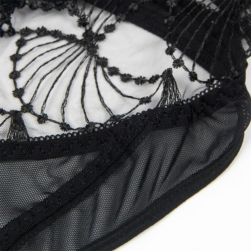 SUBBLIME - L/XL *BODY TRANSPARENT AVEC DENTELLE CREUSE NOIR
