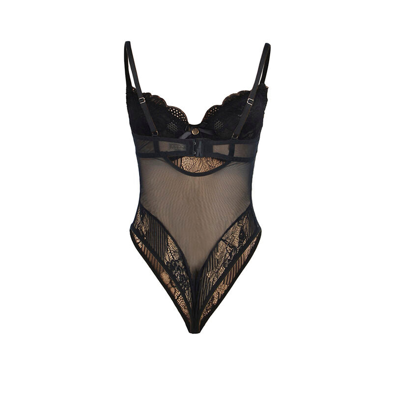 SUBBLIME - S/M *BODY EN DENTELLE AVEC FERMETURE EN BAS NOIR