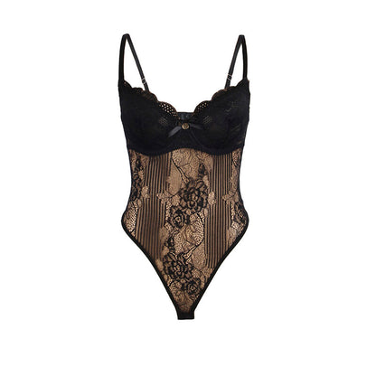 SUBBLIME - S/M *BODY EN DENTELLE AVEC FERMETURE EN BAS NOIR