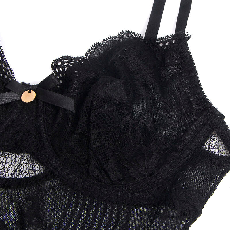 SUBBLIME - S/M *BODY EN DENTELLE AVEC FERMETURE EN BAS NOIR