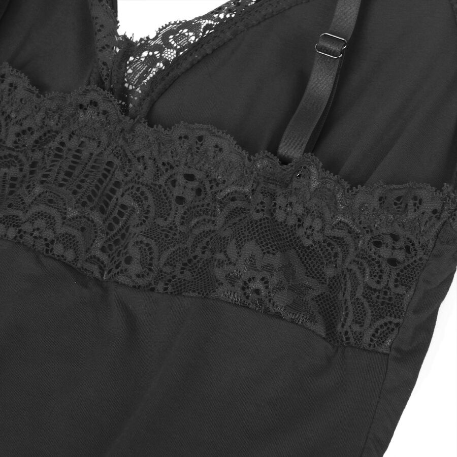 SUBBLIME - S/M *TEDDY DÉTAIL DENTELLE FLORALE NOIR