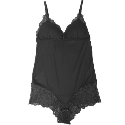 SUBBLIME - S/M *TEDDY DÉTAIL DENTELLE FLORALE NOIR