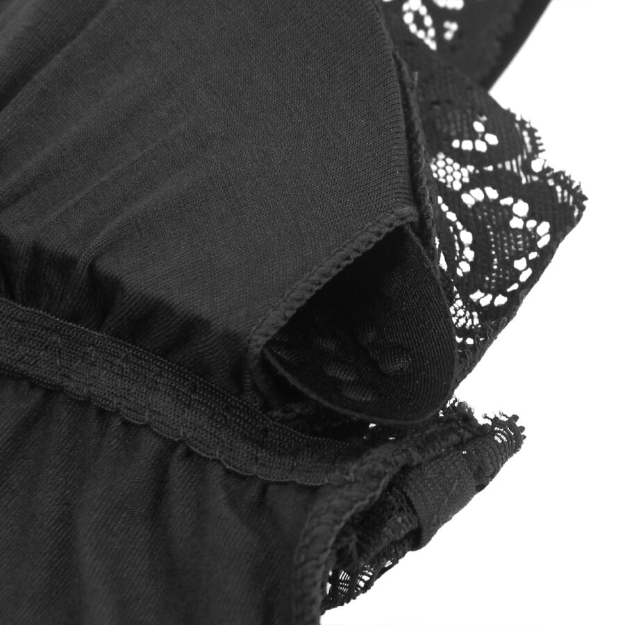 SUBBLIME - S/M *TEDDY DÉTAIL DENTELLE FLORALE NOIR