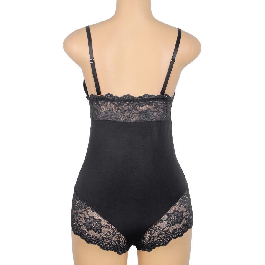 SUBBLIME - S/M *TEDDY DÉTAIL DENTELLE FLORALE NOIR
