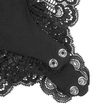 SUBBLIME - S/M *TEDDY DÉTAIL DENTELLE FLORALE NOIR