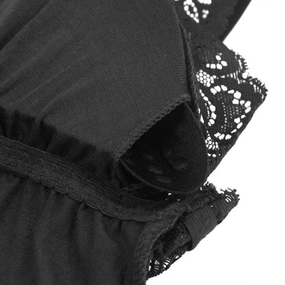 SUBBLIME -  L/XL *TEDDY DÉTAIL DENTELLE FLORALE NOIR