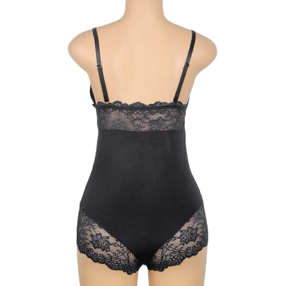 SUBBLIME -  L/XL *TEDDY DÉTAIL DENTELLE FLORALE NOIR