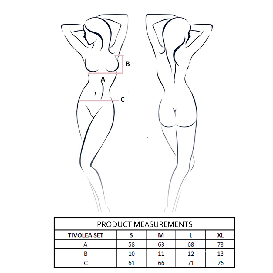 PASSION - TIVOLEA MISTY ROSE BRA + THONG SET L/XL