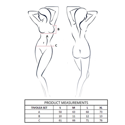 PASSION - TIVOLEA MISTY ROSE BRA + THONG SET L/XL