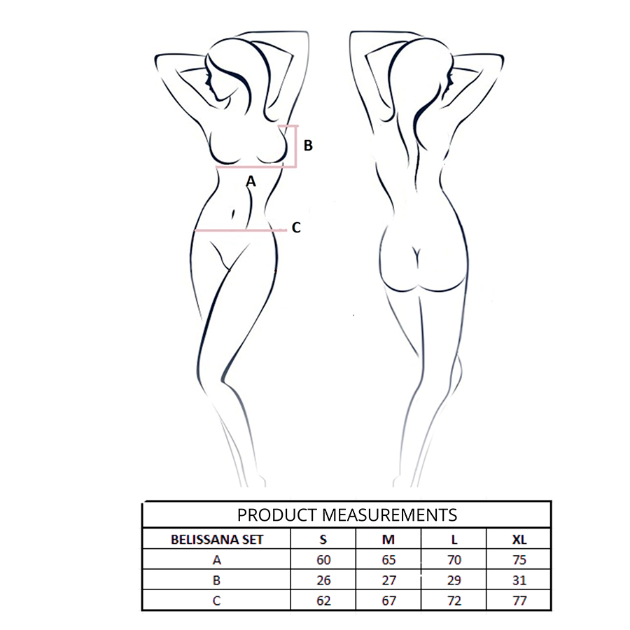 PASSION - BELISSANA PURPLE BRA + THONG SET L/XL