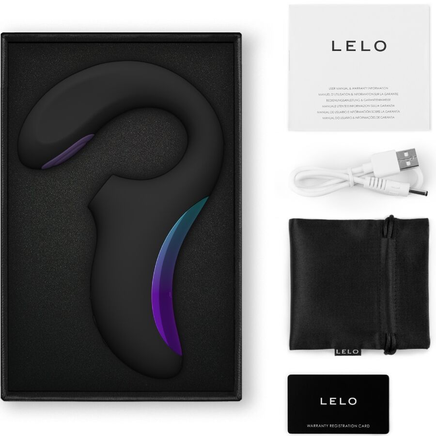 LELO - ENIGMA DOUBLE SONIC G-SPOT VIBRATOR BLACK